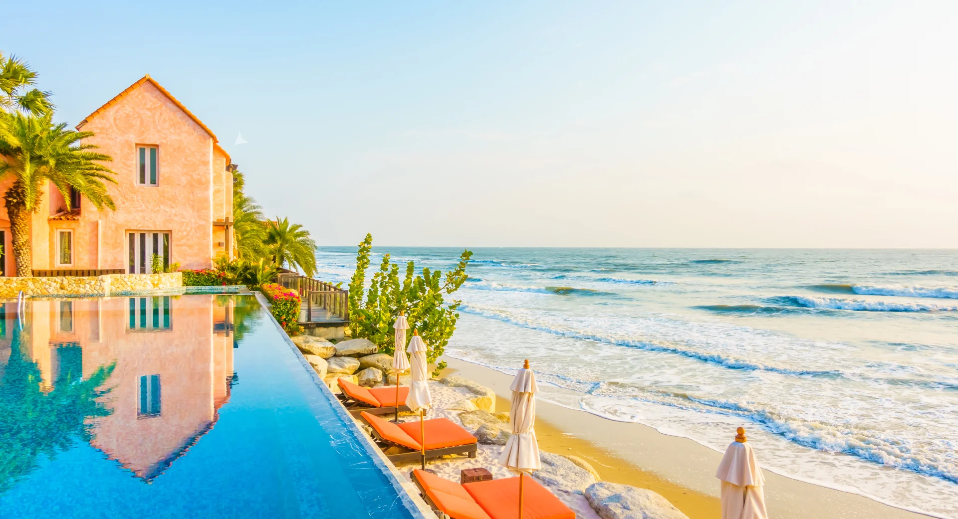 Luxury beach resort for international holiday packages from Kerala